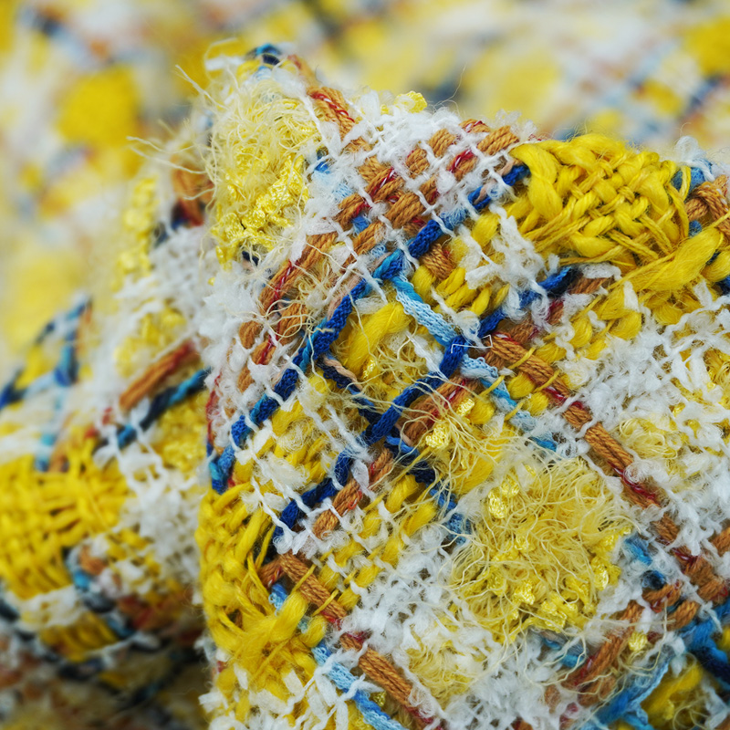 Sewing Tweed - Żywy Styl Żółta Wielokolorowa Włóczka Bukle