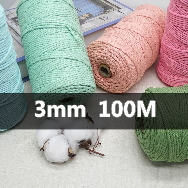Sewing Thread In Textile - 3mm 100M Sznurek makramowy Sznurek bawełniany