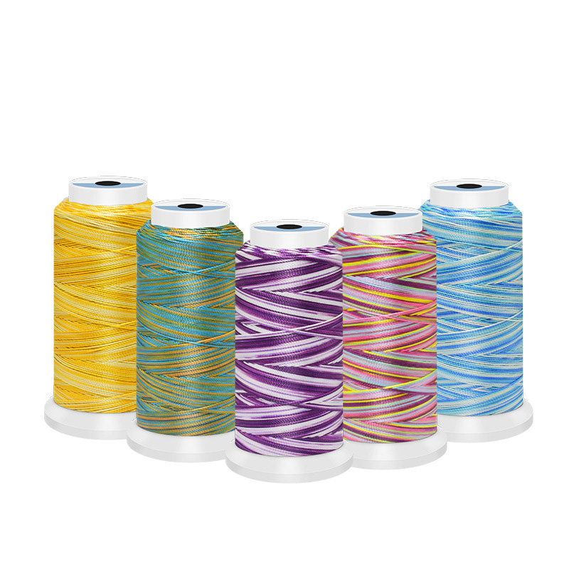 Sewing Thread In Textile - 0.5/0.8/1mm poliester kolory tęczy DIY hafty