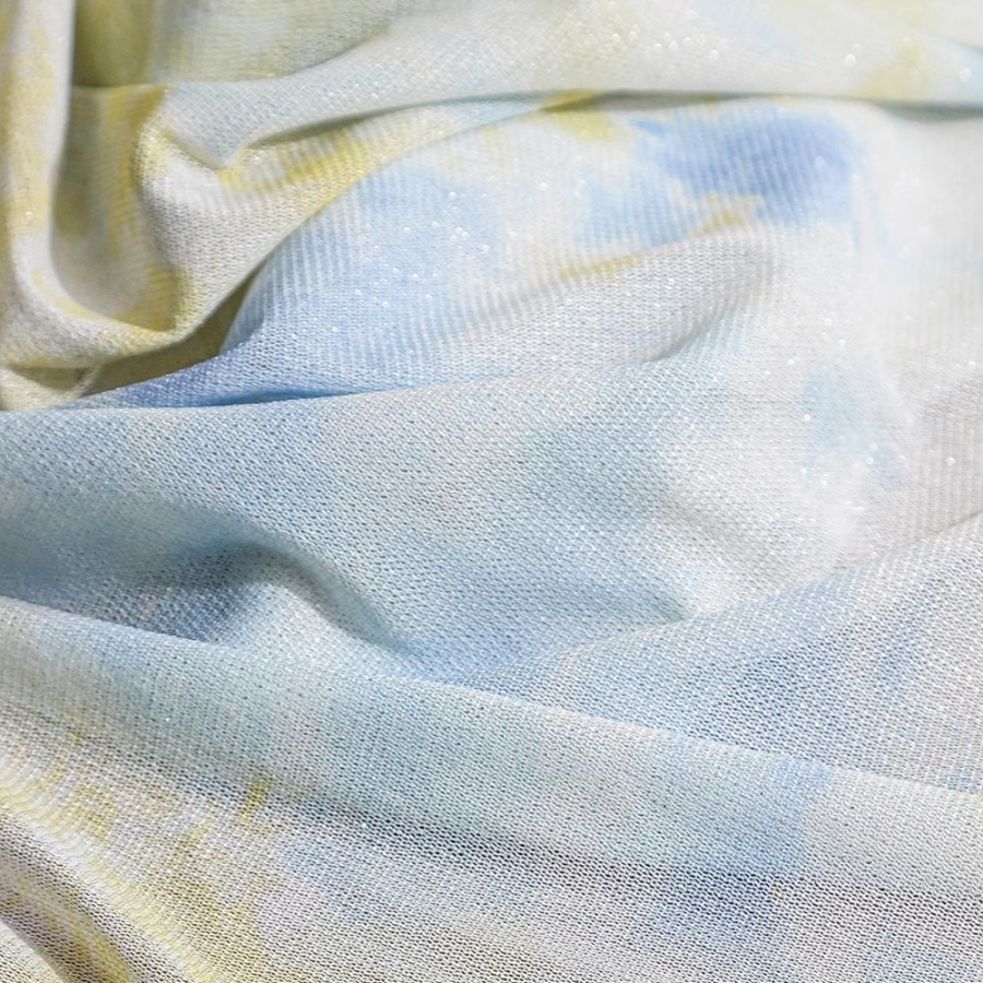 Tkanina dzianinowa tie-dye żół – Sewing Tie Dye recenzja i cena