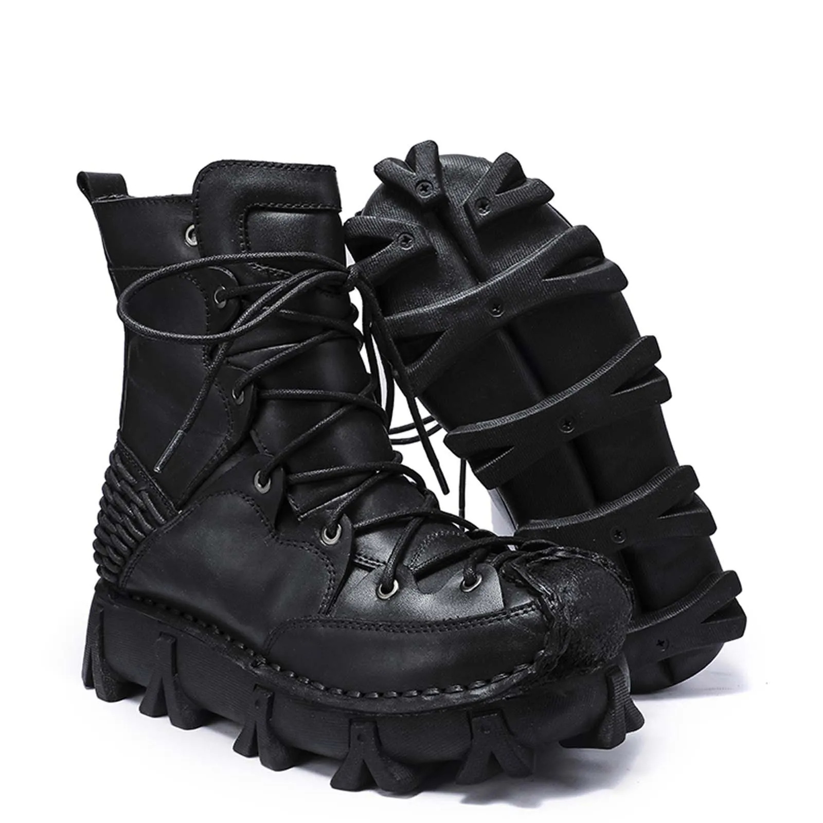 Modne skórzane buty motocyklow – Sewing Knit recenzja i cena