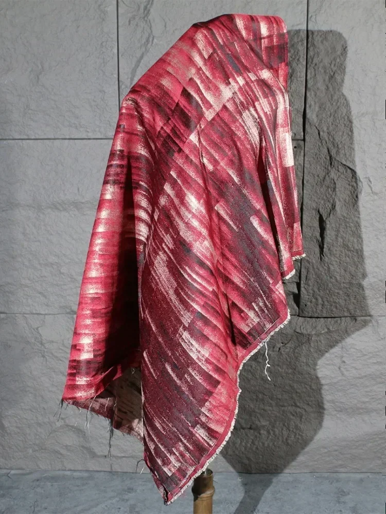 Czerwona tkanina żakardowa o n – Sewing Tie Dye recenzja i cena