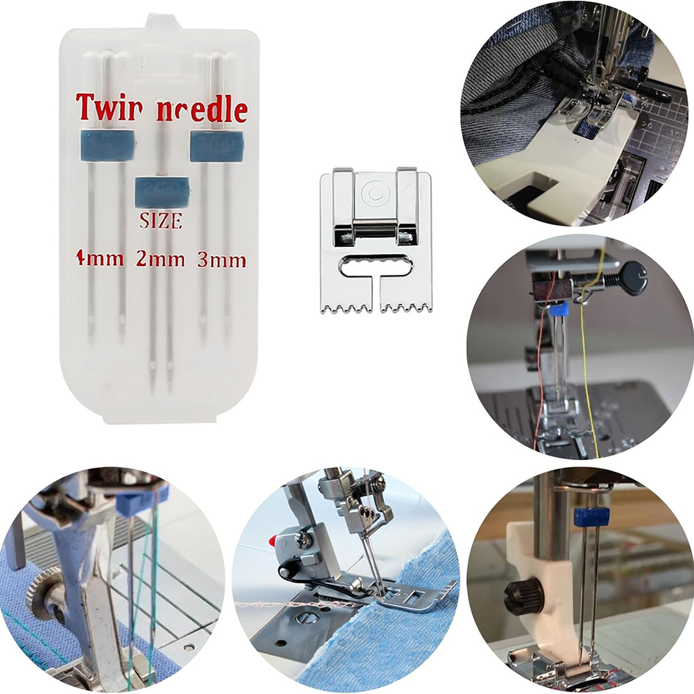 6 SZTUK Podwójna igła z 9 rowk – Twin Needle Stretch recenzja i cena