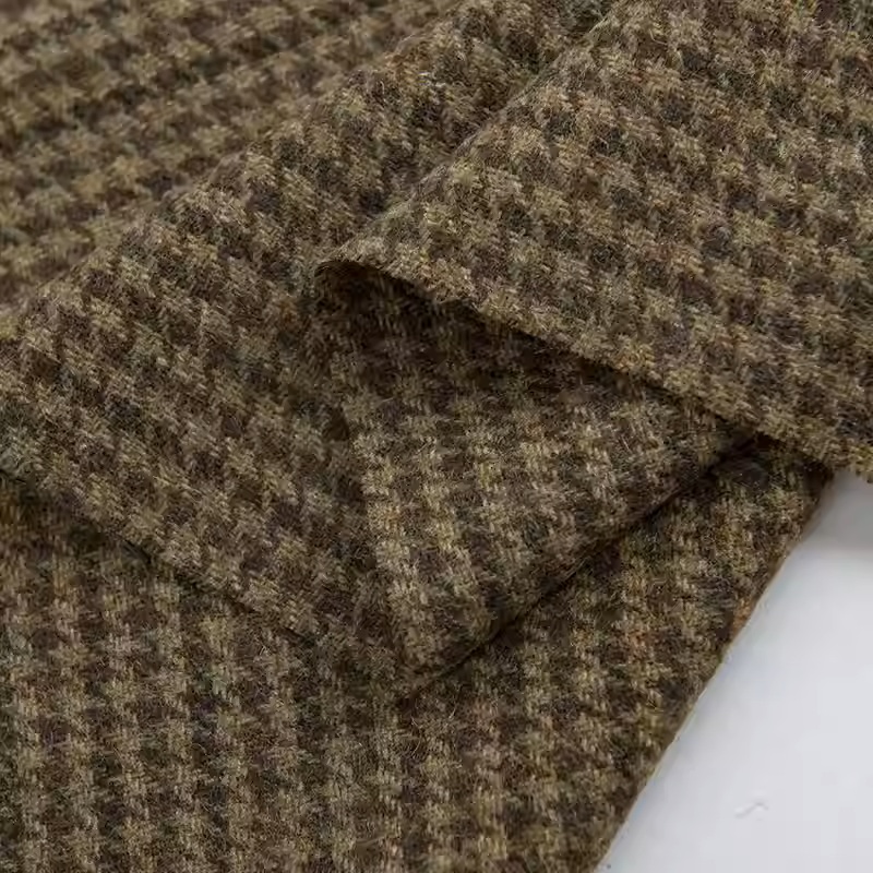 Jasna kawa, mała krata w pepit – Sewing Tweed recenzja i cena